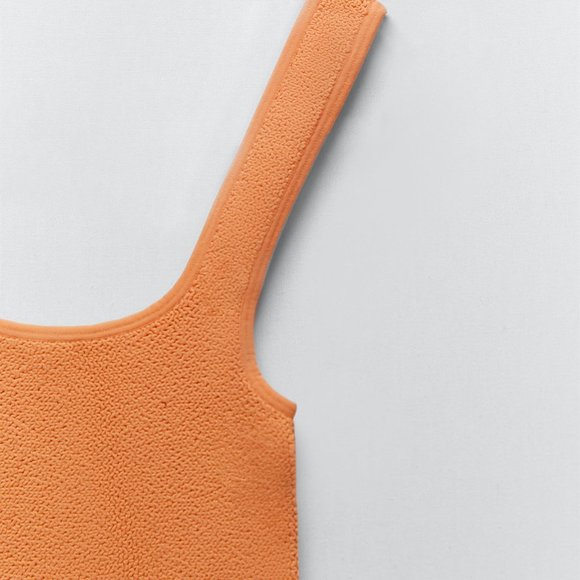 Zara Orange Crop Tank Top | M-L (NWT) - Picture 3 of 5